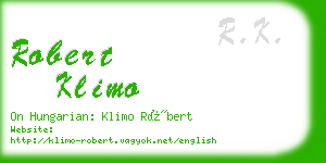 robert klimo business card